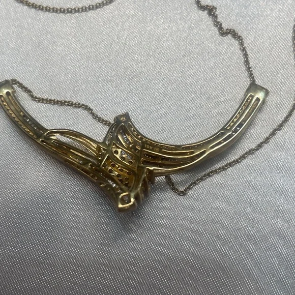 Elegant 10k gold diamond necklace